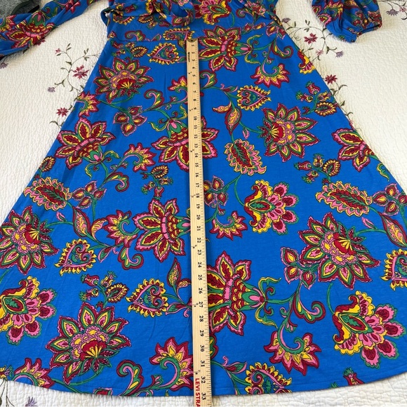 BODEN Leandra Jersey Midi Dress-Gallery Blue, Whimsical Vine Blue 12R NEW $175 - Picture 14 of 16